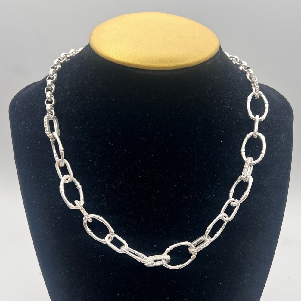 Tommy Bahama 16” + 3” Extender Silver Link Necklace NWT